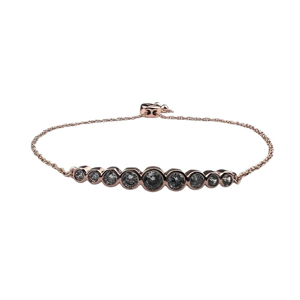 Kate Spade Full Circle Rose Gold Tone Adjustable Slide Bracelet